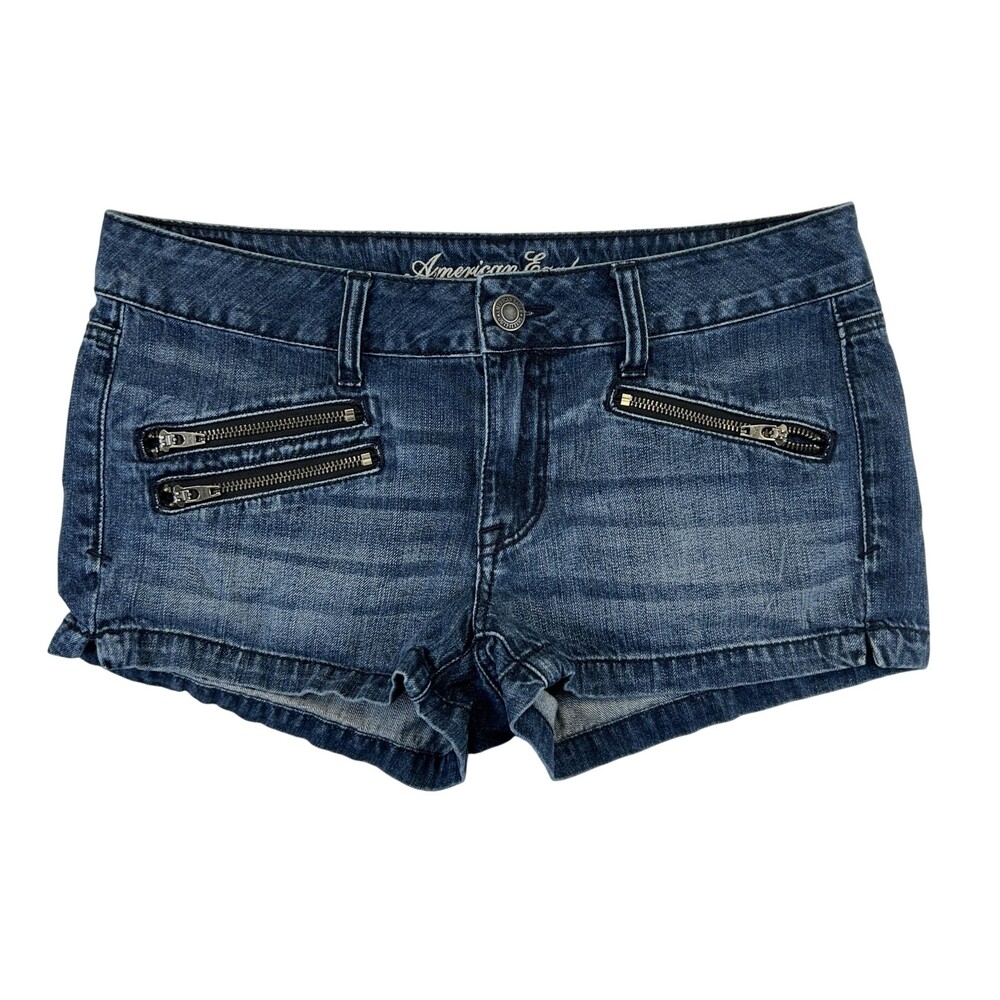 American Eagle Outfitters Shorts Womens 8 Zipper Pocket Hot Pants Low Rise Y2K